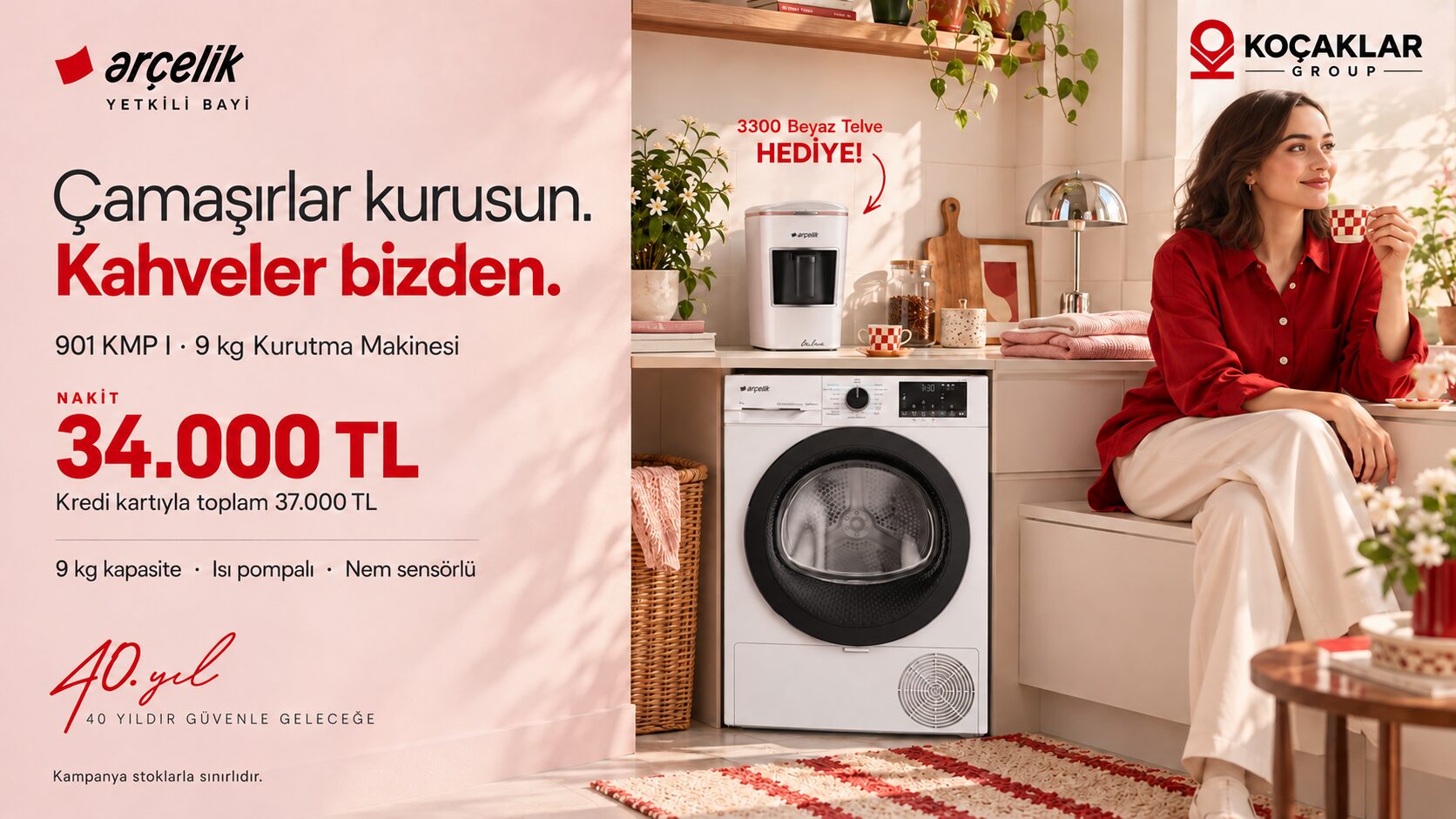 901 KMP I Kurutma Makinesi — 3300 Beyaz Telve Hediye